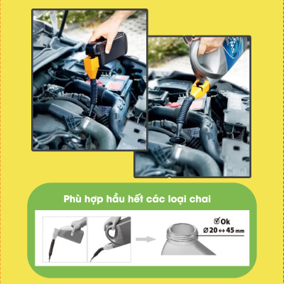 Phễu rót dầu nhớt, đổ xăng, nước làm mát, nhiên liệu cho ô tô - Phụ kiện ô tô Tâm Luân