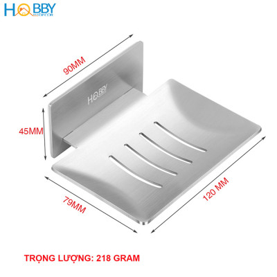 Khay đựng xà phòng dán tường inox 304 có keo dán Hobby Home Decor SB5
