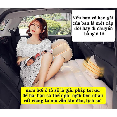Đệm hơi ô tô, nệm hơi xe ô tô cao cấp hàng dày loại 1, tặng kèm bơm điện và bộ gối
