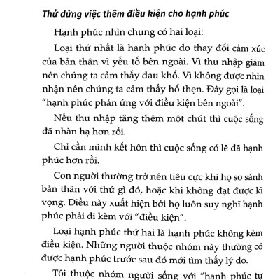 Đừng Thêm Điều Kiện Cho Hạnh Phúc - Sổ Tay Hoán Đổi Tiêu Cực Thành Tích Cực