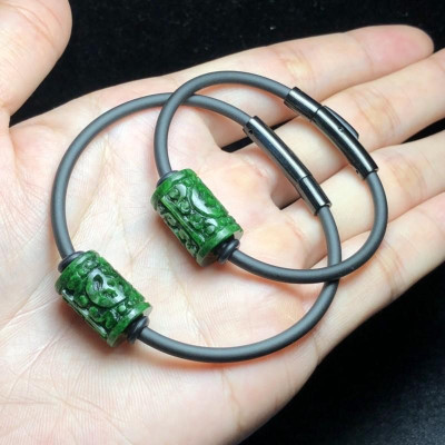 Vòng Tay Lu Thống Ngoc-Xanh-Sơn-Thuỷ/Hợp tất cả các mệnh/Thăng quan tiến chức