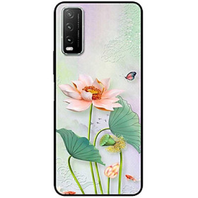 Ốp lưng cho Vivo Y12s - Y20 - Y20s - Y21 - Y21s - Y33s - Y33T - Tranh Sen Trắng - Hàng Chính Hãng