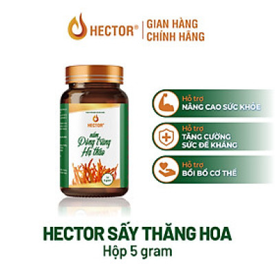 Hộp Nấm Đông Trùng Hạ Thảo HECTOR Sấy Thăng Hoa tăng cường đề kháng 5gram