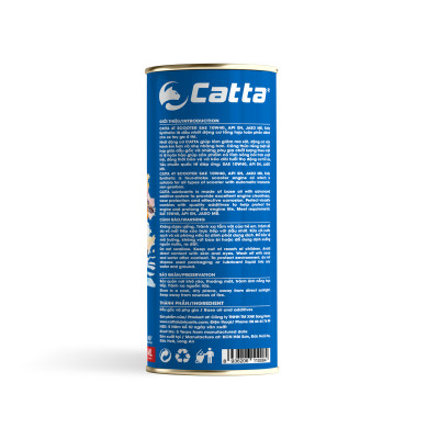 Nhớt xe tay ga CATTA 10W40, SN, Fully Synthetic 800mL - Tặng Nhớt hộp số CATTA Scooter Gear Oil 80W140, API GL5