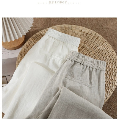 Quần ống rộng nữ, chất liệu Đũi Xước, mềm mịn, dày dặn, mặc mát, quần kiểu nữ form rộng rãi, thoải mái Nesa Shop QT10