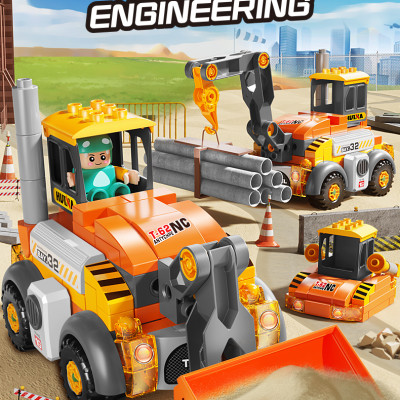 FEELO - 1659 - Xe công trình biến hình 6in1 (141 Chi Tiết)