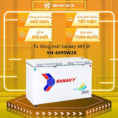Tủ đông mát Sanaky 485 lít VH-6699W2K - hàng chính hãng( Chỉ giao HCM)