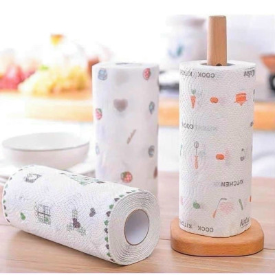 Giấy Lau Đa Năng Lau Bếp Giấy Lau Bếp, gấp 2000 lần Cuộn Tờ Dai Giặt Tái Sử Dụng Họa Tiết Đẹp Tiện Dụng