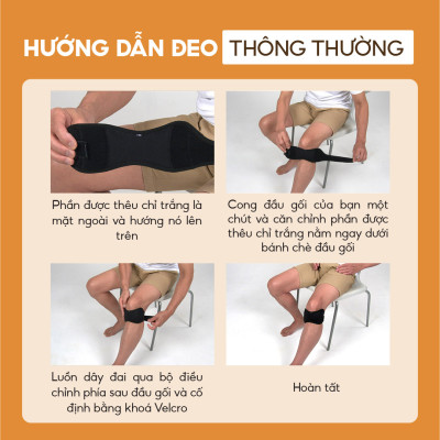 Đai bảo vệ khớp gối loại vừa Phiten Metax Supporter Knee Band