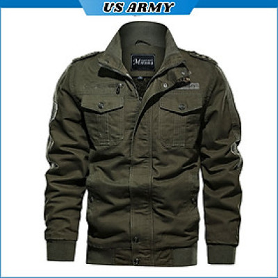 Áo Khoác Nam Cách Nhiệt Vải Kaki Cao Cấp US ARMY U559, Áo Khoác Kaki Lính Lót Bông Cừu Siêu Ấm Phong Cách Cực Ngầu  -HÀNG CHÍNH HÃNG 