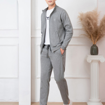 Bộ nỉ kéo khóa ALIGRO màu ghi nhạt BN.21