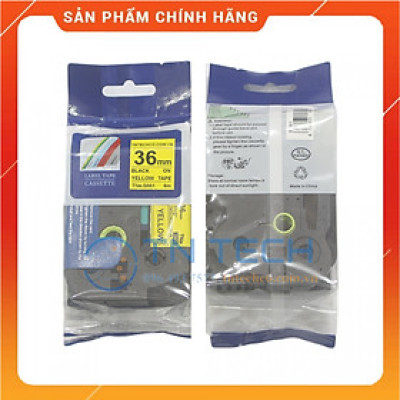 Nhãn In TNE-S651 - Đen nền vàng 24mm x 8m - Dùng cho máy in BROTHER - AIMO - PUTY [Hàng nhập khẩu]