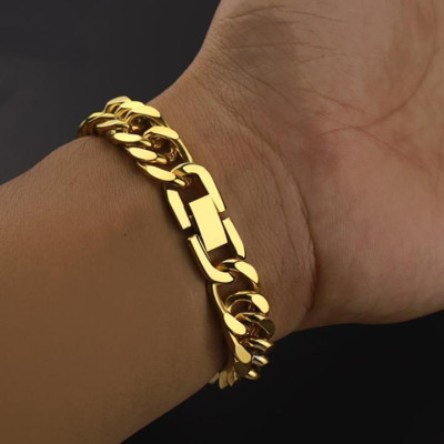 Lắc tay nam lặc đôi titan cao cấp khóa bộ inox thép không gỉ trangsucpt cỡ 10mm mạ vàng PTLTNA16