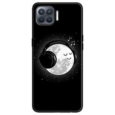 Ốp lưng dành cho Oppo A93 - F17 Pro mẫu Mặt Trăng Nghe Nhạc