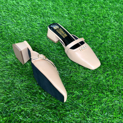 Sục nữ gót vuông 3cm mũi vuông Trường Hải 2 màu S110