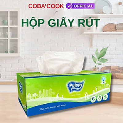 Khăn Giấy Hộp Giấy Rút Pulppy 2 Lớp Mềm Mịn Siêu Dai 180 Tờ 2 Lớp