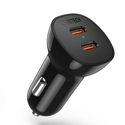 Tẩu sạc Choetech TC0008 nhanh trên ô tô 2 cổng Type C 40W  (hàng chính hãng)
