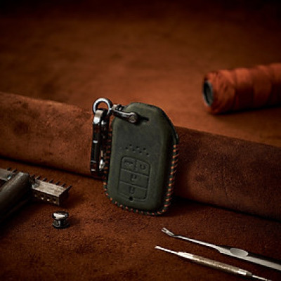 Bao Da Chìa Khóa Ô Tô Handmade Honda City 2021 Da Bò Thật - hàng chính hãng