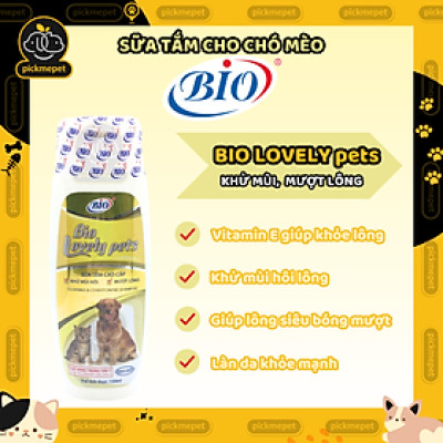 Sữa Tắm Bio Lovely Pets Mượt Lông, Khử Mùi Hôi Cho Chó Mèo