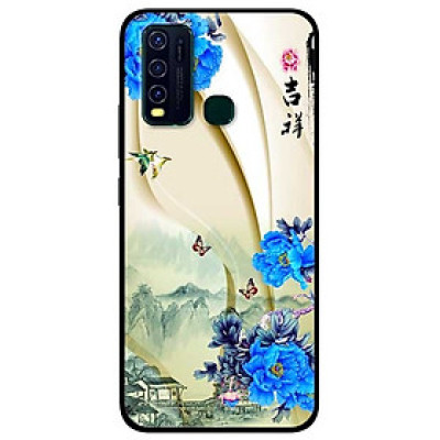 Ốp lưng dành cho Vivo Y30 mẫu Hoa Xanh và Bướm