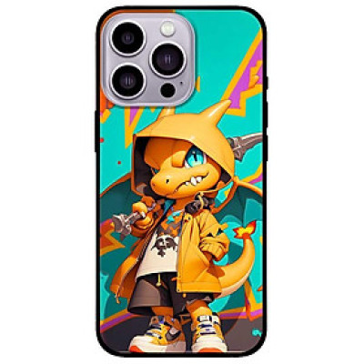 Ốp lưng cho IPhone 14 - 14 Plus - 14 Pro - 14 Pro Max - Rồng Vàng Mắt Xanh - Hàng Chính Hãng