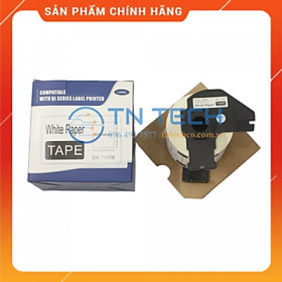 Giấy in Decal Brother DK-11209 - 29mm x 62mm x 800 nhãn - Chữ đen nền trắng - Dùng cho máy in BROTHER - QL [Hàng nhập khẩu]
