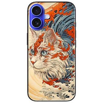 Ốp lưng dành cho Iphone 16 - 16 Plus - 16 Pro - 16 Pro Max - Mèo Trắng Cam - Hàng Chính Hãng