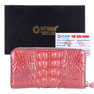 Bóp da cá sấu 1 khóa gai Huy Hoàng nhiều màu HP3237-38-39-40