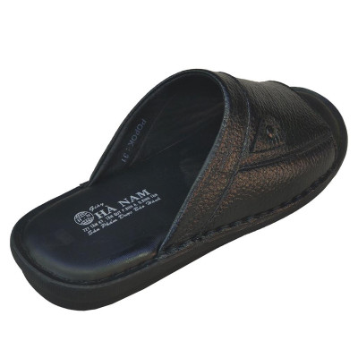 Dép Nam Quai Ngang TiTi ĐÔ Da Bò Thật Cao Cấp DNA2124