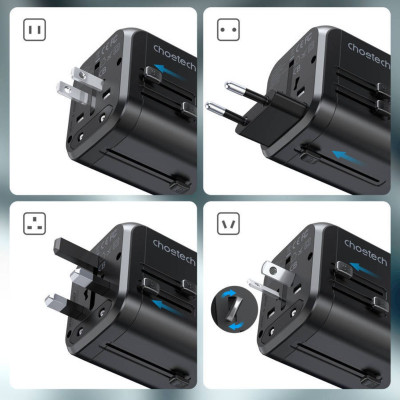 Củ sạc Choetech PD5008 du lịch đa năng 30W  (Hàng chính hãng)