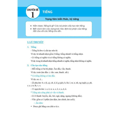 Sách - Trọng Tâm Kiến Thức Tiếng Việt - Luyện Thi Vào Lớp 6 - Có Đáp Án - Combo 2 Tập - Minh Thắng