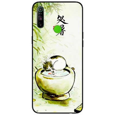 Ốp lưng dành cho Realme C3 mẫu Mèo Chậu Nước