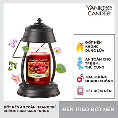 Đèn treo đốt nến Yankee Candle màu đen