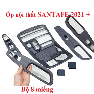 Ốp nội thất xe Hyundai Santafe 2021 - 2022 nhựa vân đá cao cấp