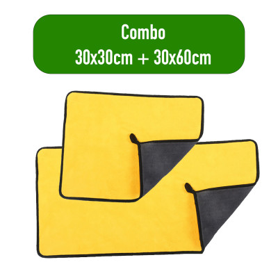 Khăn lau 2 mặt chống trầy xước cho xe con xe ô tô nhiều size, khăn lau thấm hút đa năng cho nhà bếp văn phòng - Hàng chính hãng