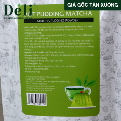 Pudding matcha Déli - Túi 1Kg