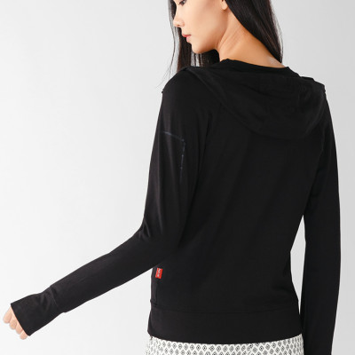 Áo khoác nữ slim 4 túi dây kéo 4044_Den