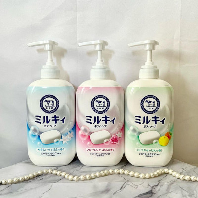 Sữa Tắm Dưỡng Trắng Mịn Da Milky Body Soap - Chai 500ML (03 Mùi Hương)