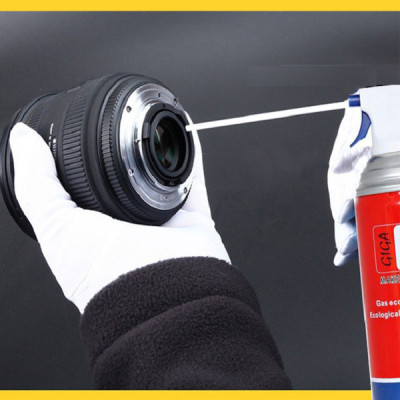 Bình xịt vệ sinh máy ảnh, bàn phím, bo mạch máy tính 450ML- Bình xịt khí nén đa năng dùng cho máy quay, ống kính, điện thoại DRU - Hàng Chính Hãng