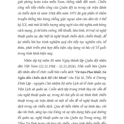 Từ trận Phai Khắt, Nà Ngần  Đến Chiến Dịch Hồ Chí Minh