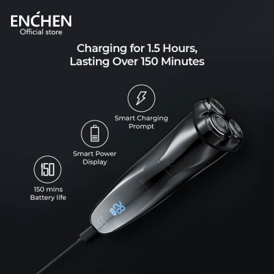 Máy Cạo Râu Enchen BlackStone3 hệ thống thông minh ESM cạo râu khô và ướt - Hàng chính hãng