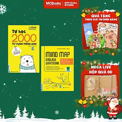 Sách - Ngữ Pháp Tiếng Anh Bằng Sơ Đồ Tư Duy + Tự Học 2000 Từ Vựng Tiếng Anh Theo Chủ Đề - MCBooks