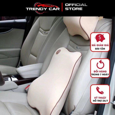 Gối Tựa Đầu, Gối Tựa Lưng Cao Su Non Cao Cấp Dùng Cho Xe Ô Tô gối công thái học, đảm bảo thoáng khí khi lái xe đường xa