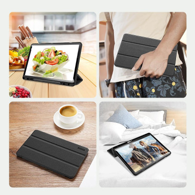 Bao Da Cho Samsung Galaxy Tab S9 , S9 FE , S9 FE + , S9 Plus và S9 Ultra Chính Hãng Dux Ducis Domo Có Khay Đựng Bút - Hàng chính hãng