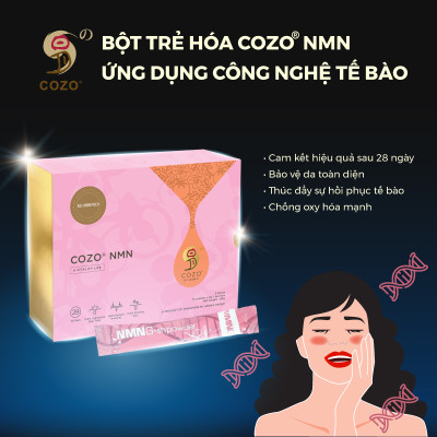 Bột Uống Dưỡng Da Toàn Diện Cozo NMN Giúp Làm Trắng Da, Bảo Vệ Khỏi Tia UV, Ngăn Ngừa Lão Hóa, và Tái Tạo Tế Bào Da Toàn Thân