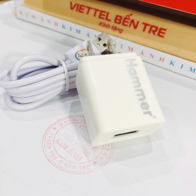  Bộ sạc Ham mer Dòng Điện 2.1A, chuôi Micro - Hàng chính hãng bảo hành 12 tháng
