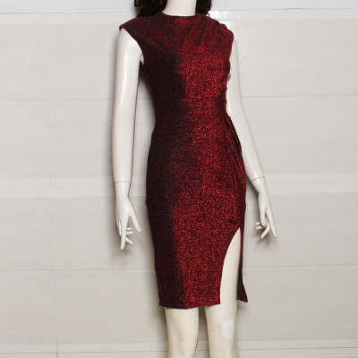 ĐẦM ÔM SÁT NÁCH XẺ ĐÙI THẮT ĐAI EO 2323