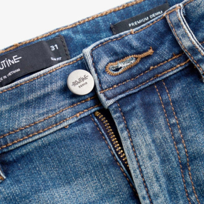 Quần jeans nam ROUTINE Premium công nghệ Hakuu - Poly làm mát. From Slim - 10S24DPA008P | ROUTINE CÀ MAU