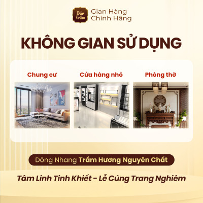 Nhang Trầm Nguyên Chất Bảo Trầm 30cm 180g | Tự Nhiên, An Toàn Sức Khỏe