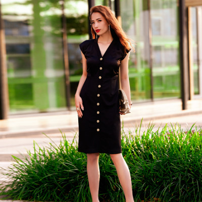 Đầm Ôm DRE084 Cosmos Đen Huyền Bí Thời trang thiết kế Hity